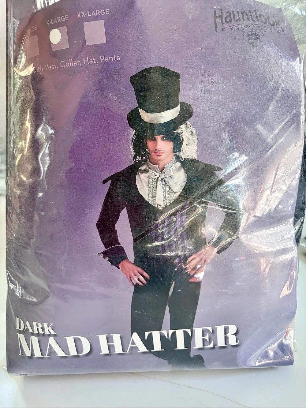 HauntWelt “Dark Mad Hatter” Men’s Costume Size XL